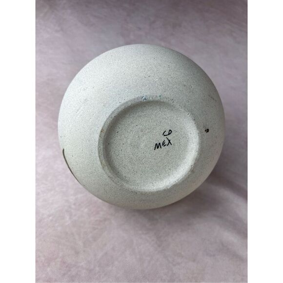 Tonala Pottery Vase Peppers Cactus Hand Painted Signed Mexico Boho Western - Picture 8 of 10